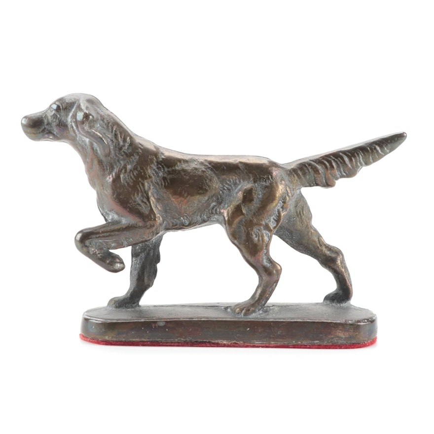 Cast Iron Sporting Dog Figurine, 20th Century