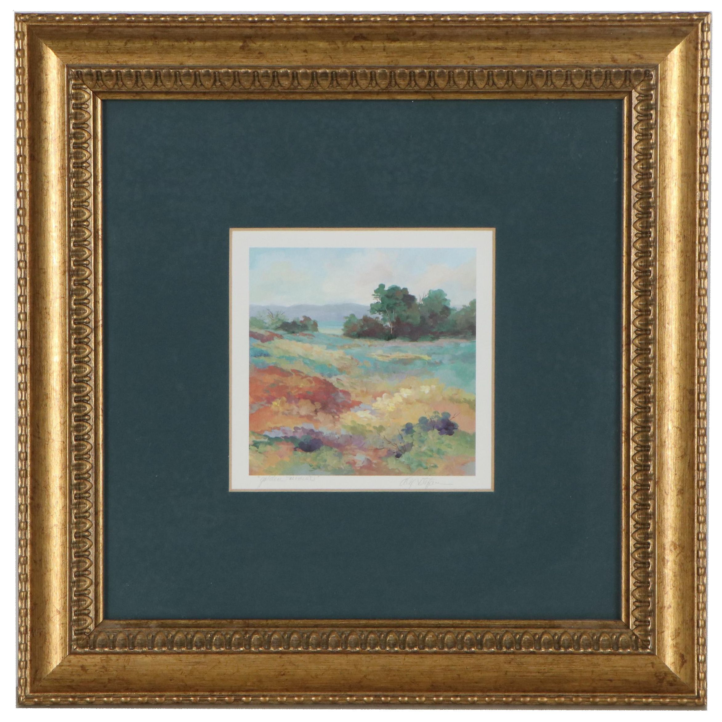 Offset Lithograph after Alix Stefan "Golden Moments," circa 2000