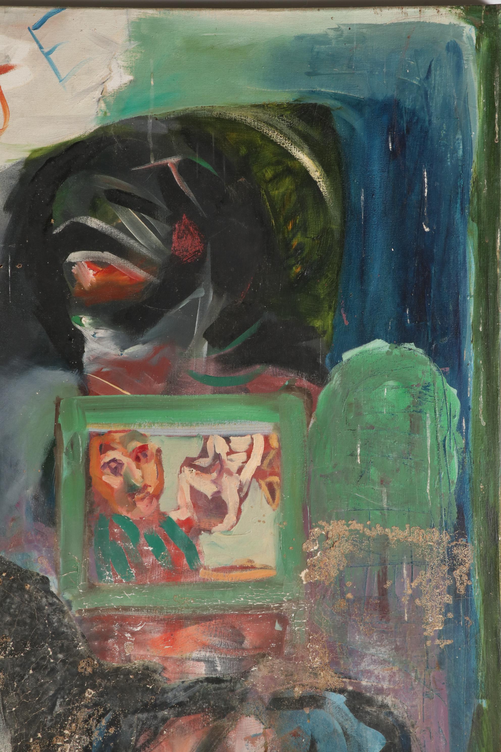 Katherine Sutphin Oil Painting of Abstract Figures