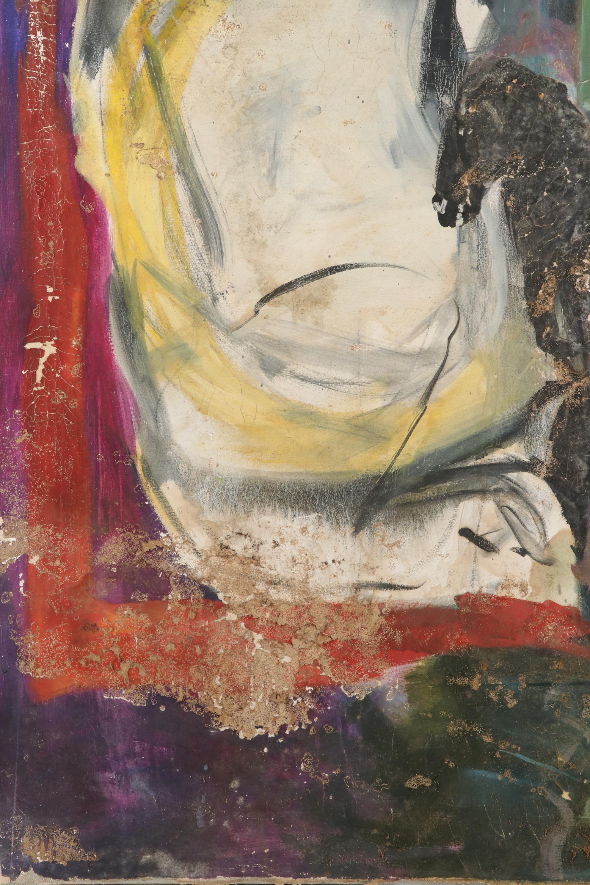 Katherine Sutphin Oil Painting of Abstract Figures