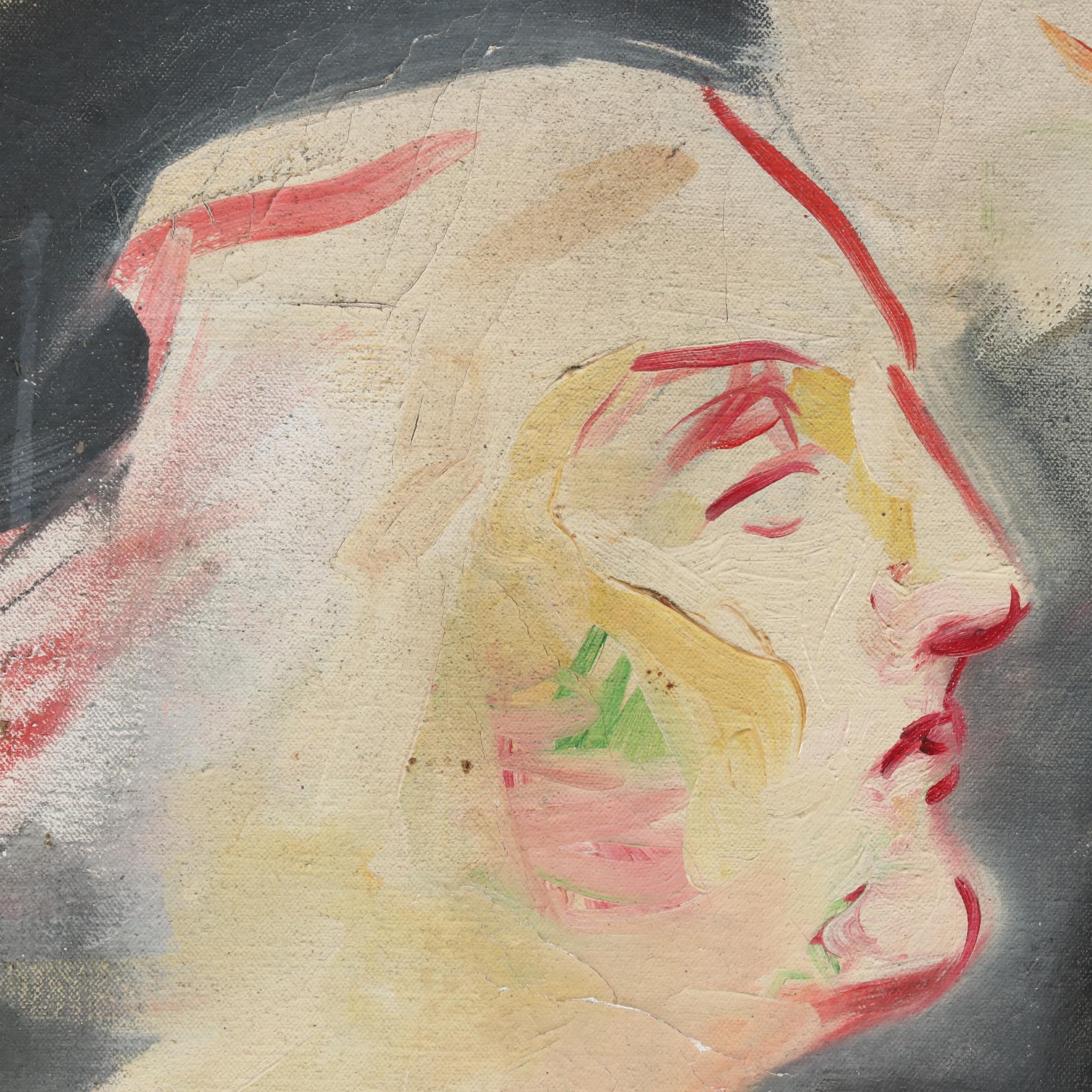 Katherine Sutphin Oil Painting of Abstract Figures