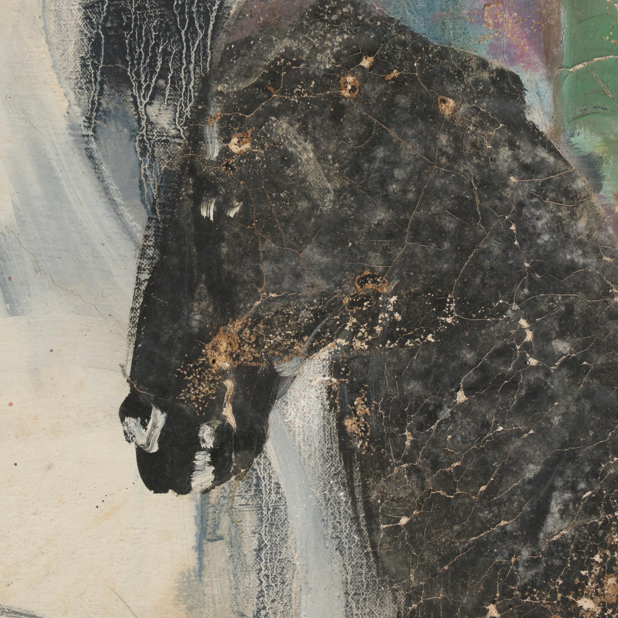 Katherine Sutphin Oil Painting of Abstract Figures