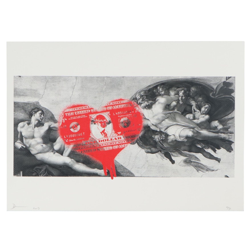 Death NYC Graphic Print "Creation Heart Red," 2017