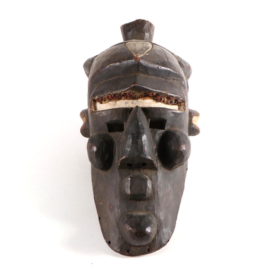 Binji Style Handcrafted Wood Mask, Central Africa