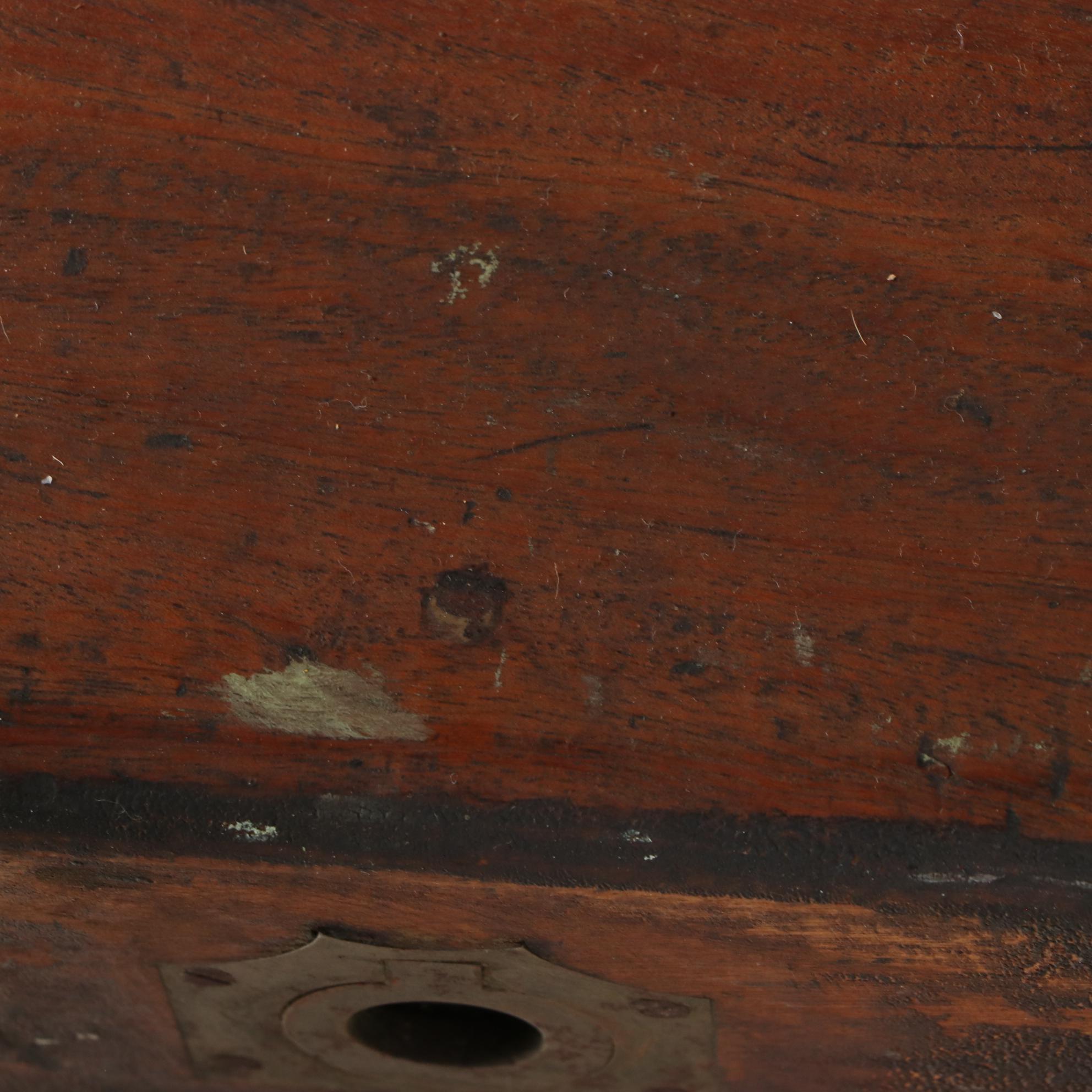 Rustic Style Wooden Metal Clad Lift-Top Chest / Coffee Table, 20th Century