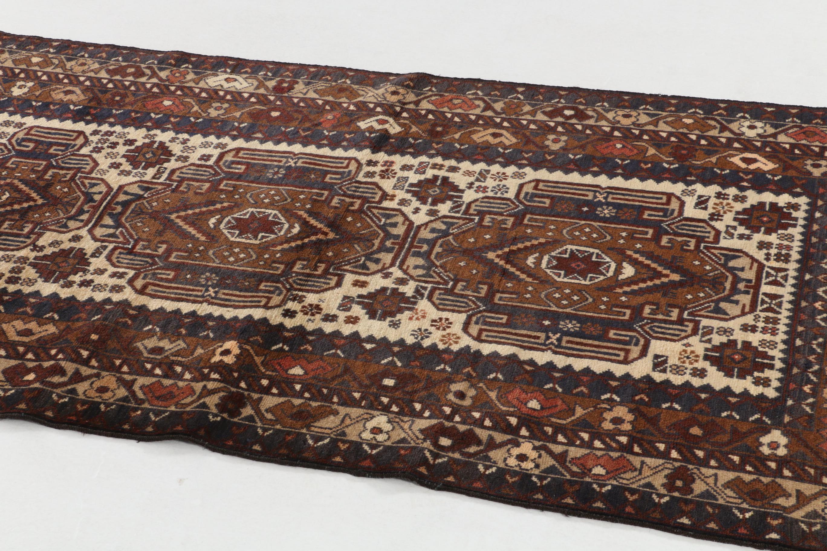 3'6 x 6'7 Hand-Knotted Pakistani Baluch Area Rug
