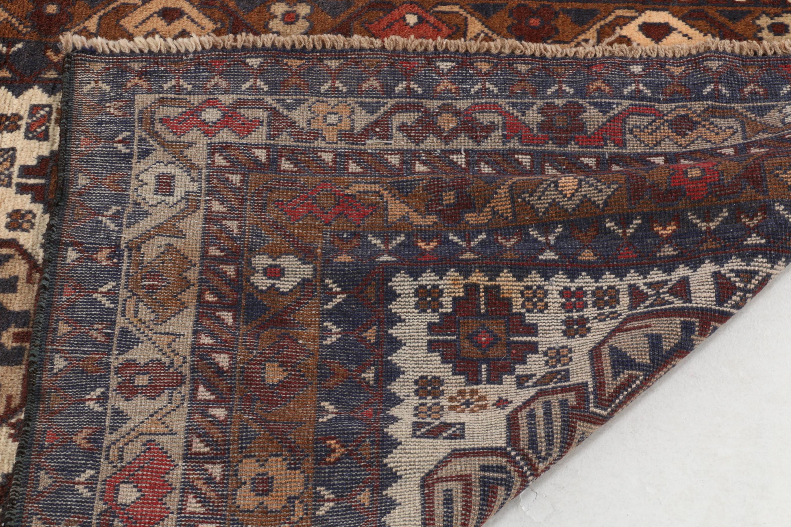3'6 x 6'7 Hand-Knotted Pakistani Baluch Area Rug