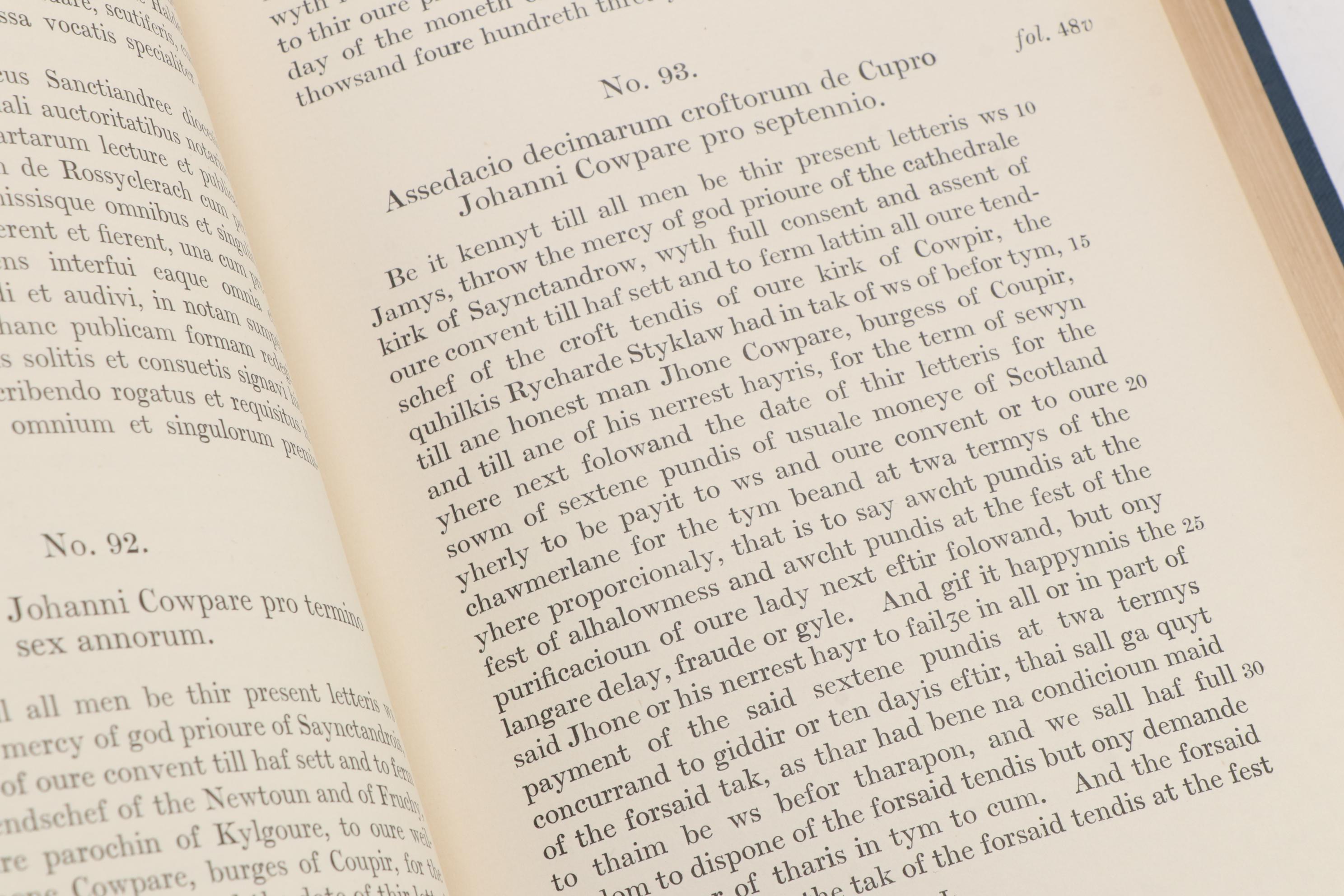 "Copiale Prioratus Sanctiandree" Edited by James Houston Baxter, 1930