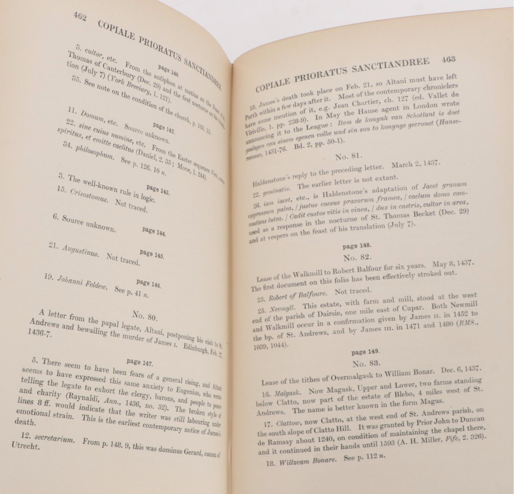 "Copiale Prioratus Sanctiandree" Edited by James Houston Baxter, 1930