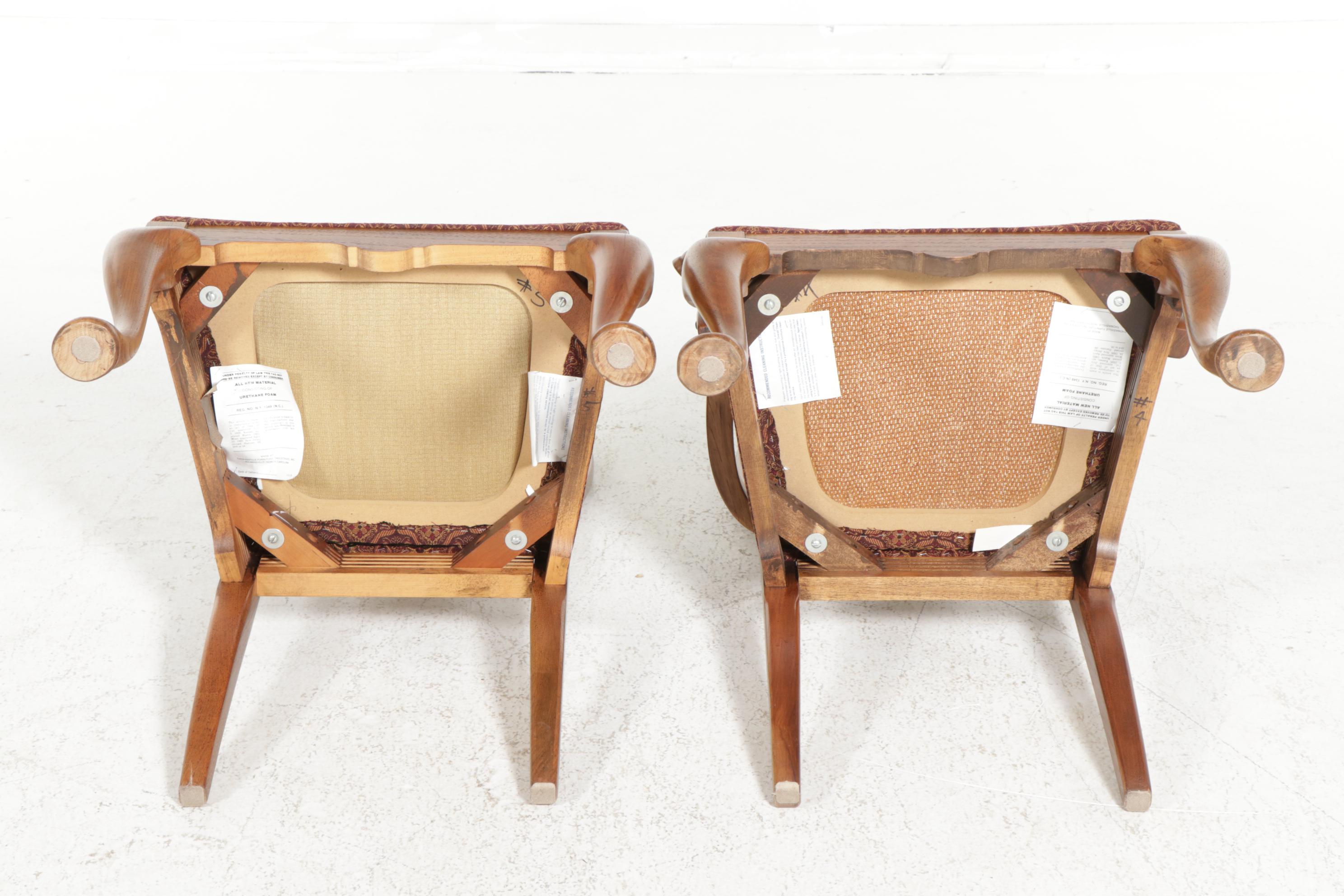 Thomasville Queen Anne Style Dining Table and Chairs, Late 20th Century