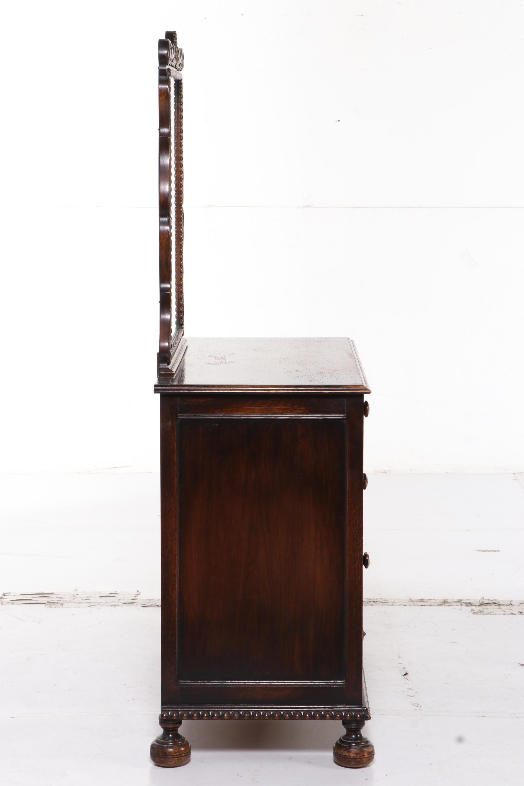 American Furniture Co. Jacobean Style Carved Oak Four-Drawer Dresser