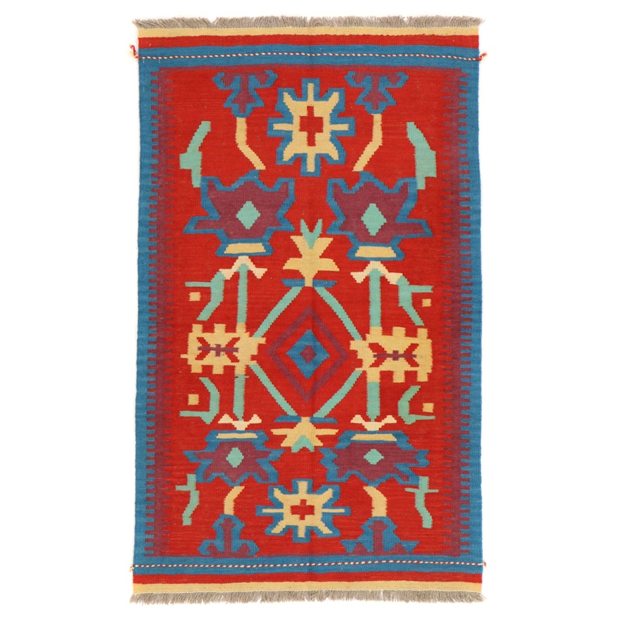 3'2 x 5'3 Handwoven Afghan Kilim Accent Rug