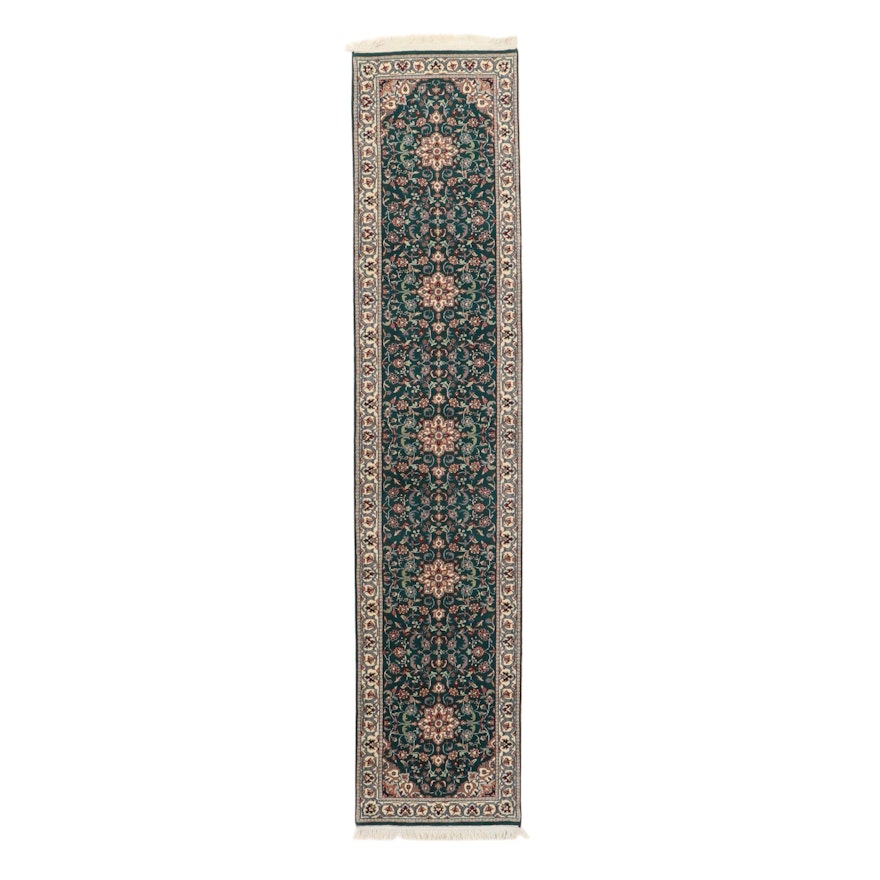 2'6 x 12'2 Hand-Knotted Indo-Persian Tabriz Carpet Runner, 2010s
