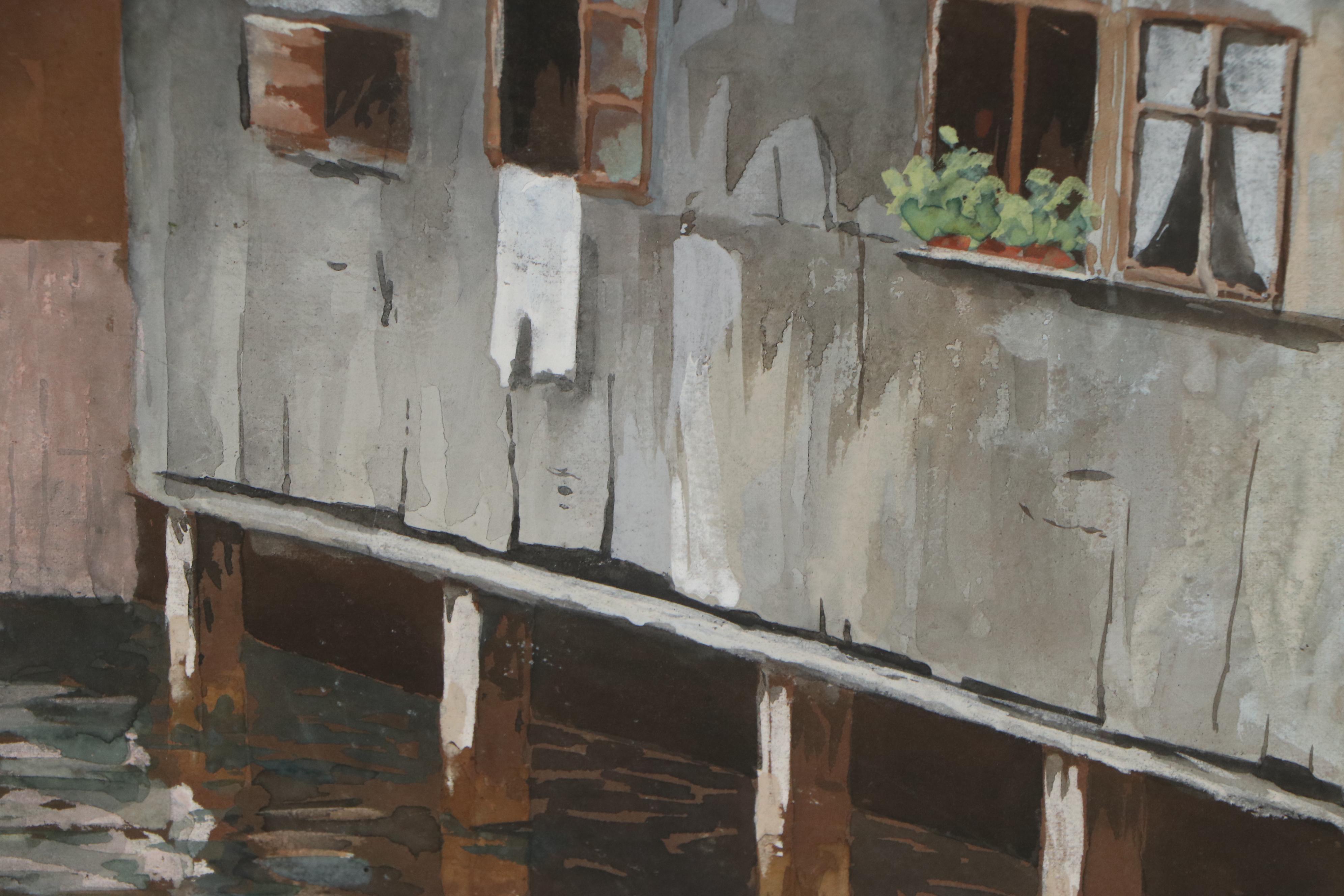 Gouache Painting of a Stilt House, 1923