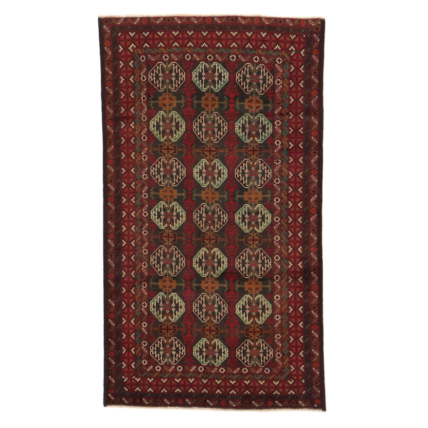 3'8 x 6'5 Hand-Knotted Persian Baluch Rug, 2000s