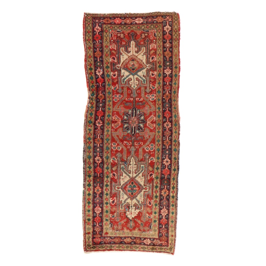 2'0 x 5'0 Hand-Knotted Persian Heriz Rug, 1920s