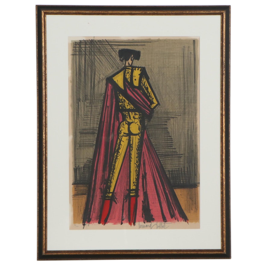 Bernard Buffet Color Lithograph "Torero," 1966