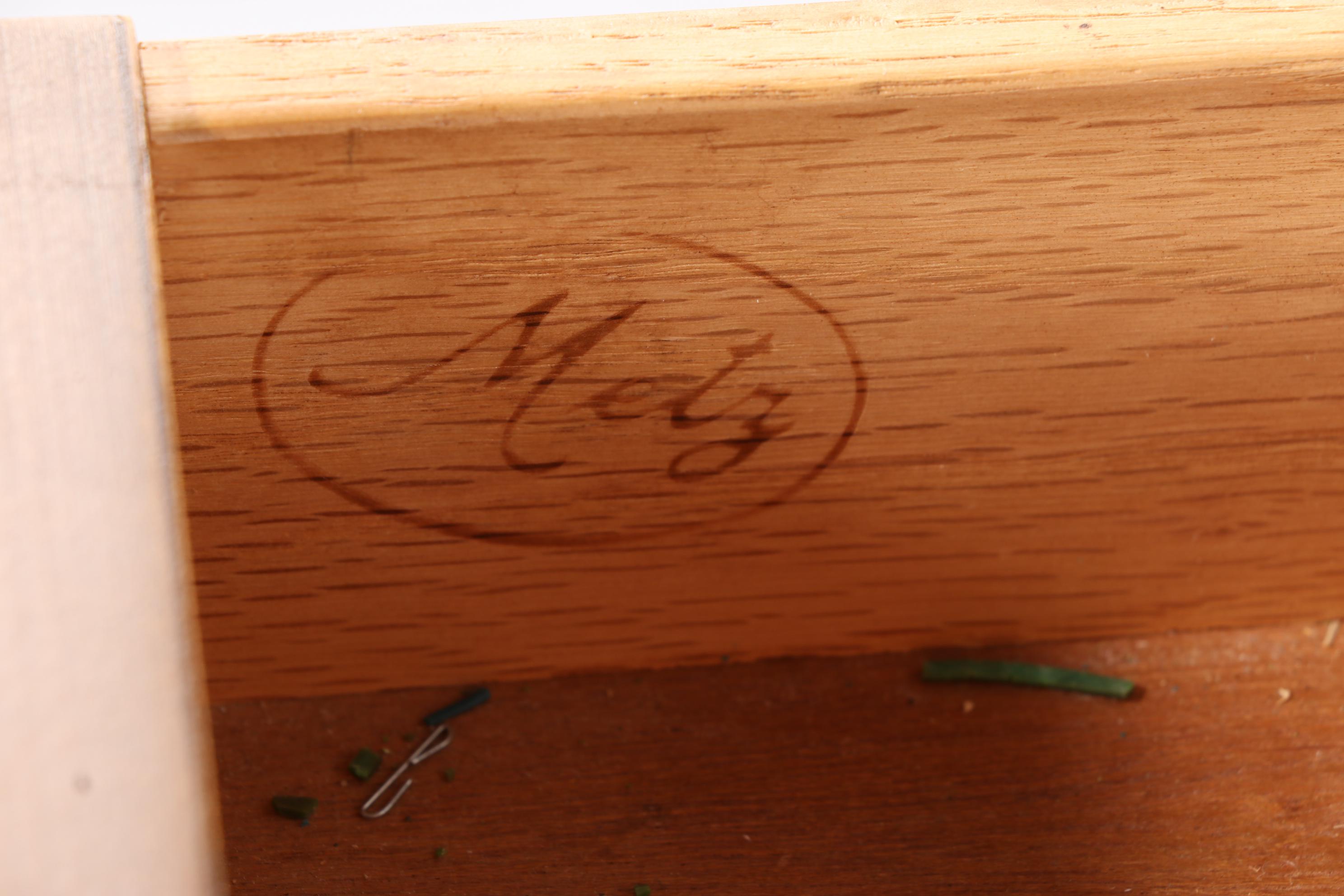 Metz Louis XV Style Walnut Desk with Fairfield Caned-Back Armchair