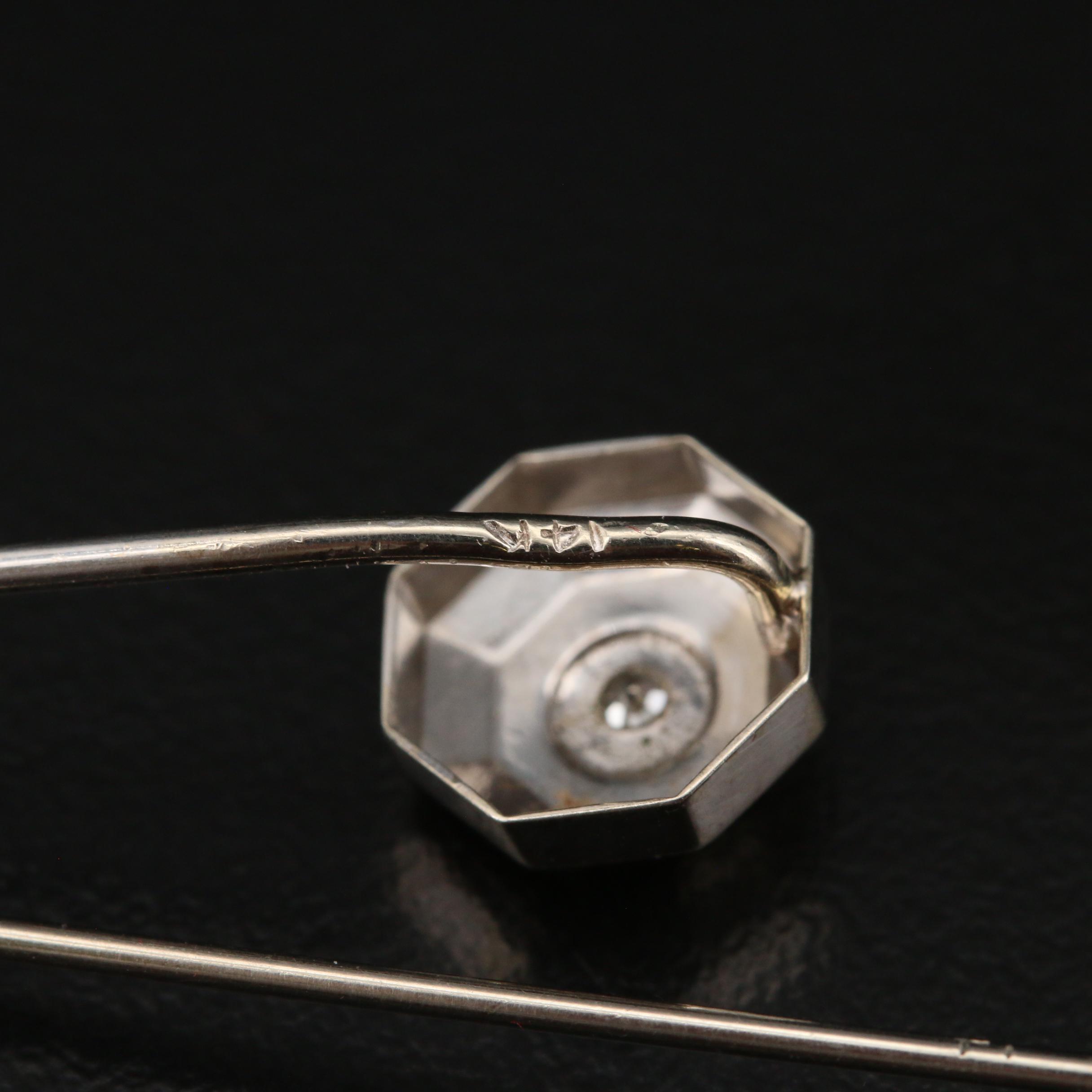 Art Deco 14K Diamond Stick Pins