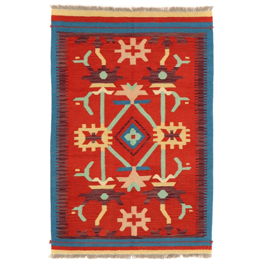 3'3 x 5' Handwoven Afghan Kilim Accent Rug