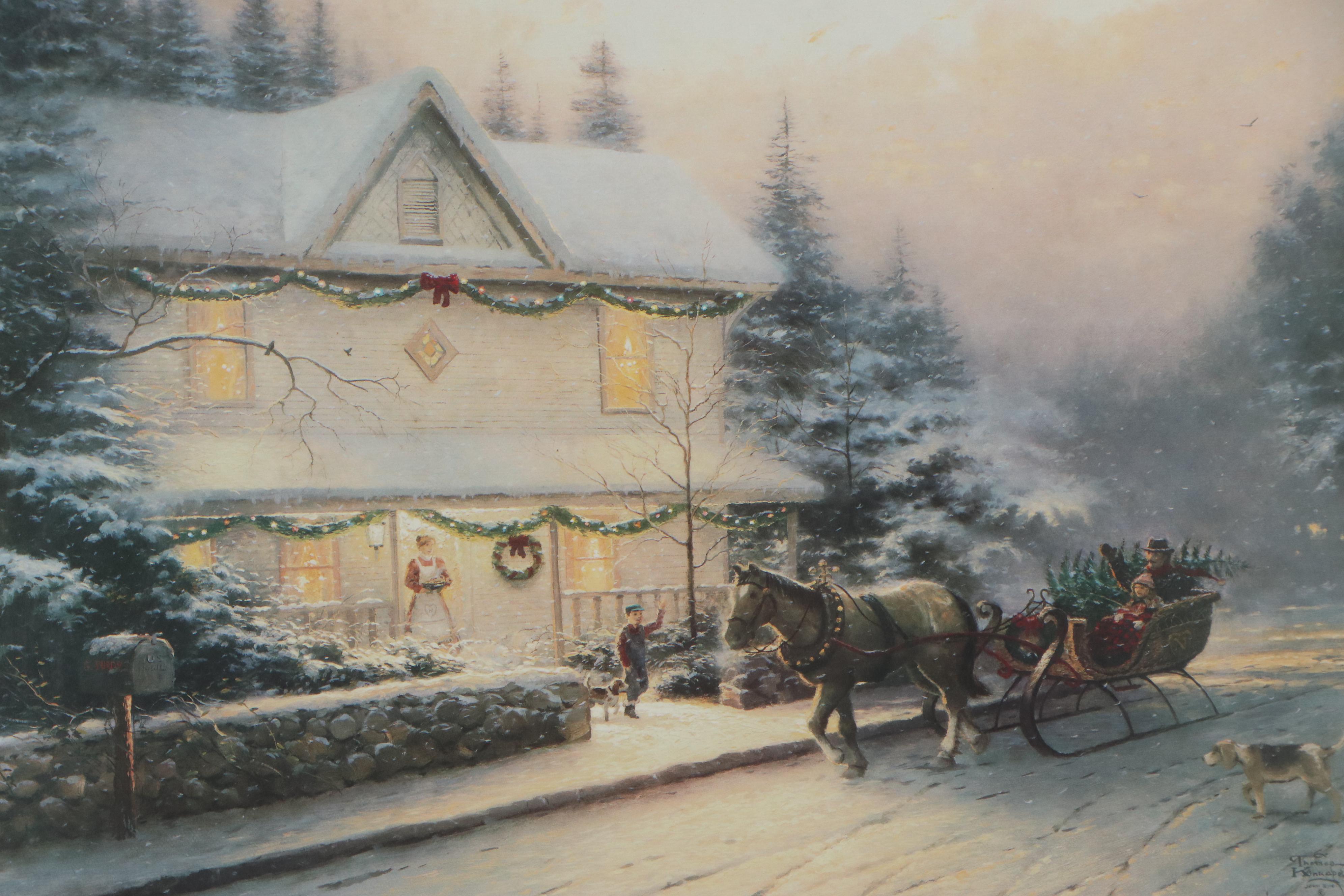 Offset Lithograph after Thomas Kinkade "Victorian Christmas IV," 21st Century