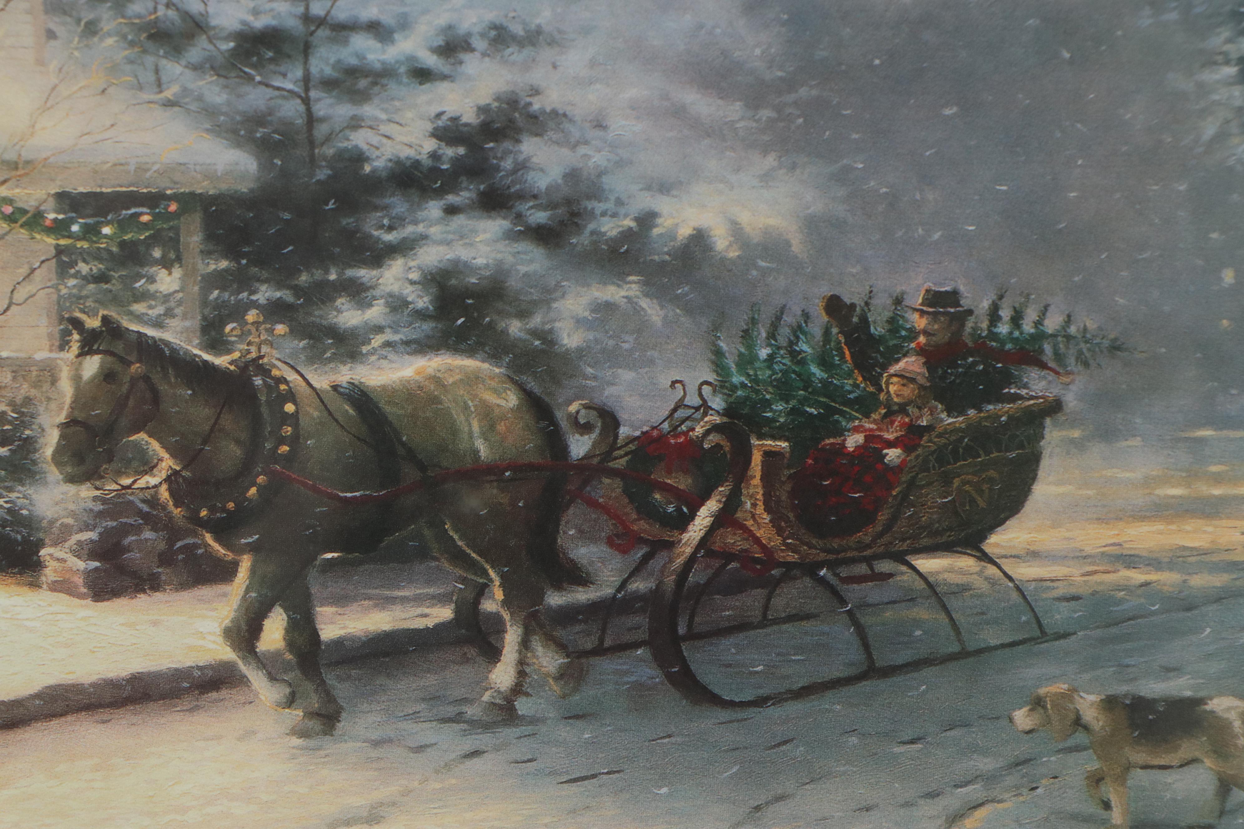 Offset Lithograph after Thomas Kinkade "Victorian Christmas IV," 21st Century