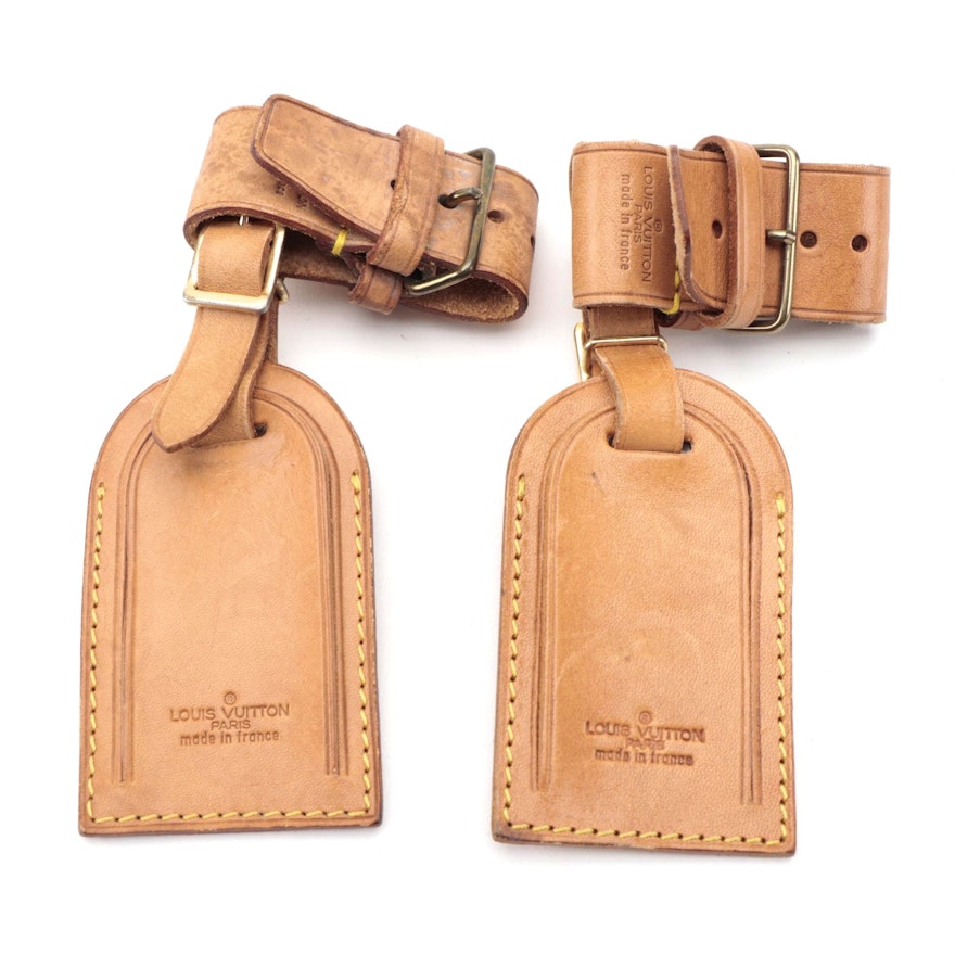 Louis Vuitton Luggage Tags and Poignets in Vachetta Leather