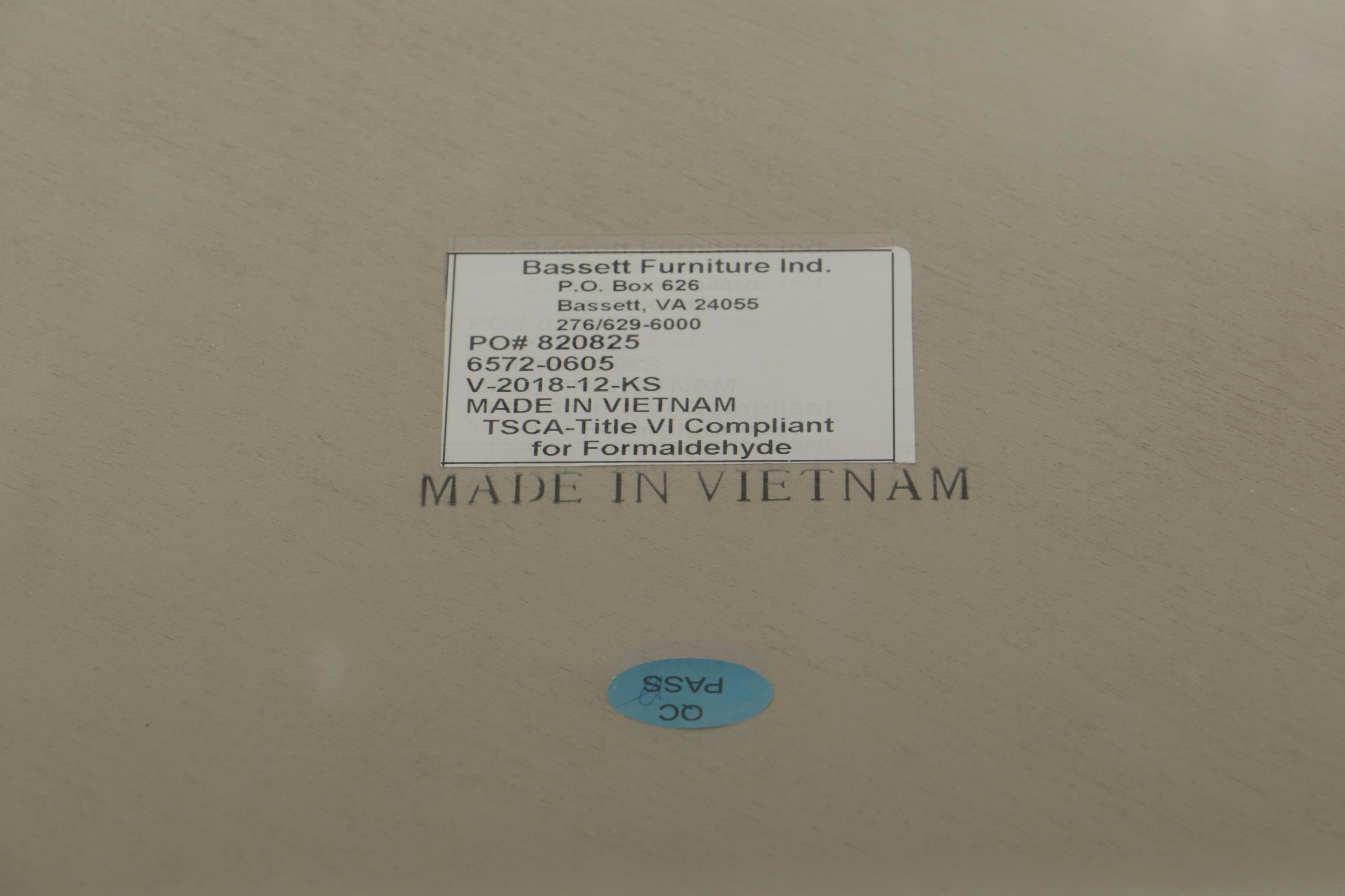 Bassett "Bella" Parcel Painted Wood Two-Tier Round Cocktail Table