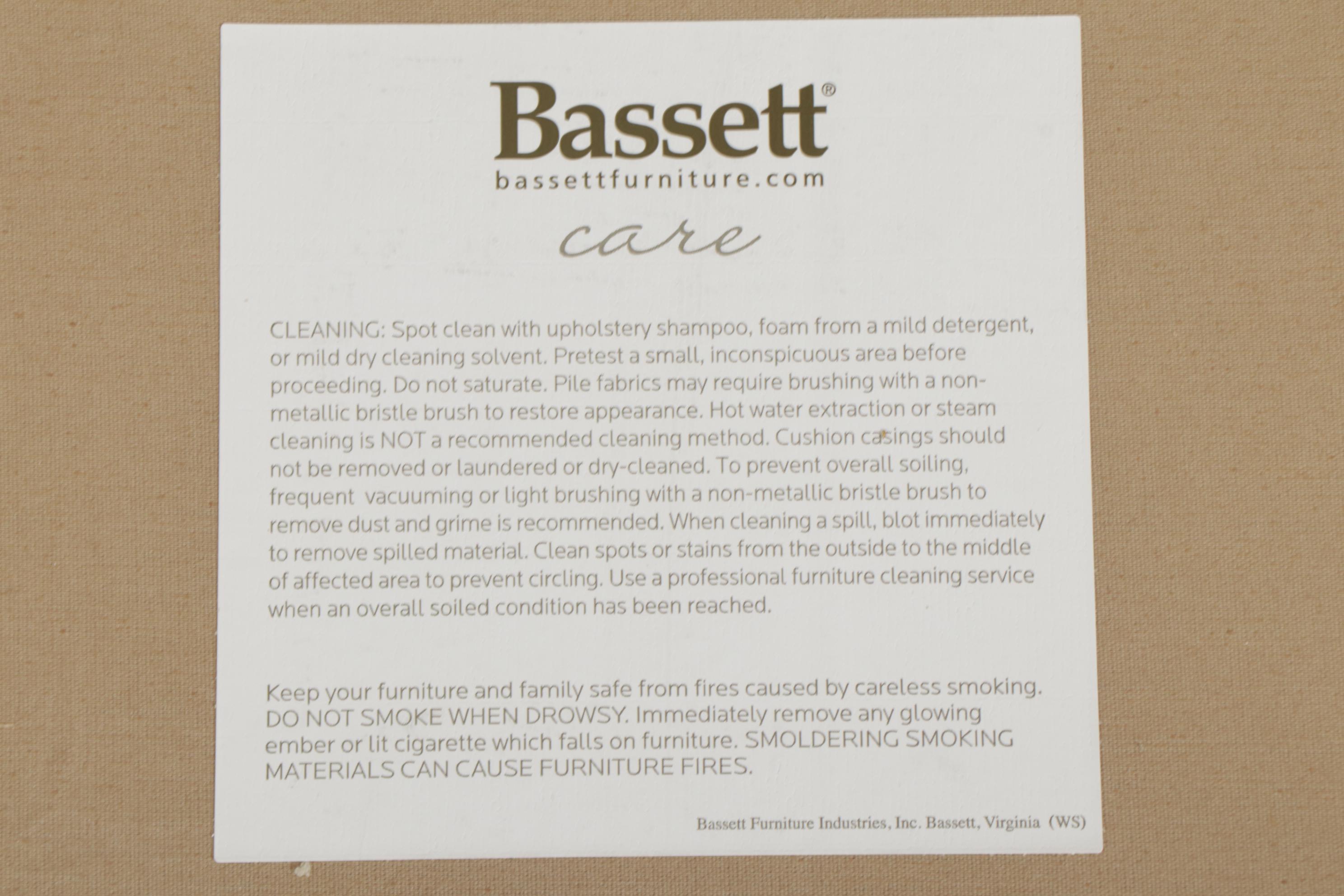 Bassett Contemporary Two-Seat Upholstered Sofa