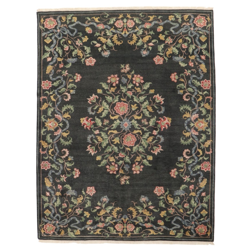 9' x 12'1 Hand-Knotted Indo-Persian Tabriz Room Sized Rug, 2000s