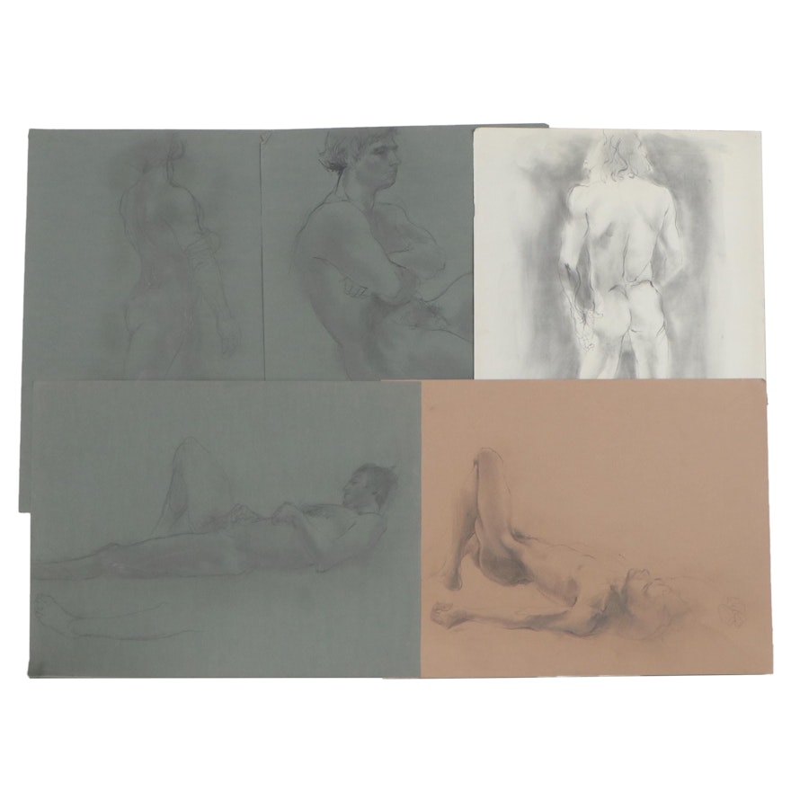 John Tuska Graphite Figure Study Sketches