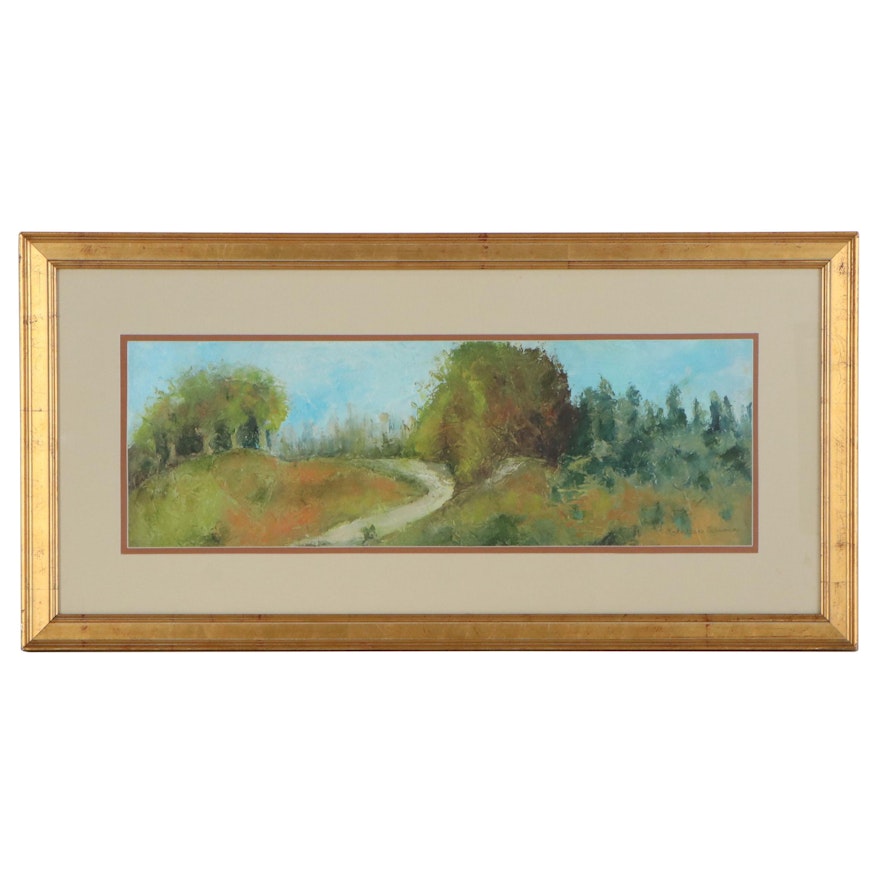 Kathleen Schuman Oil Painting of Hilly Landscape