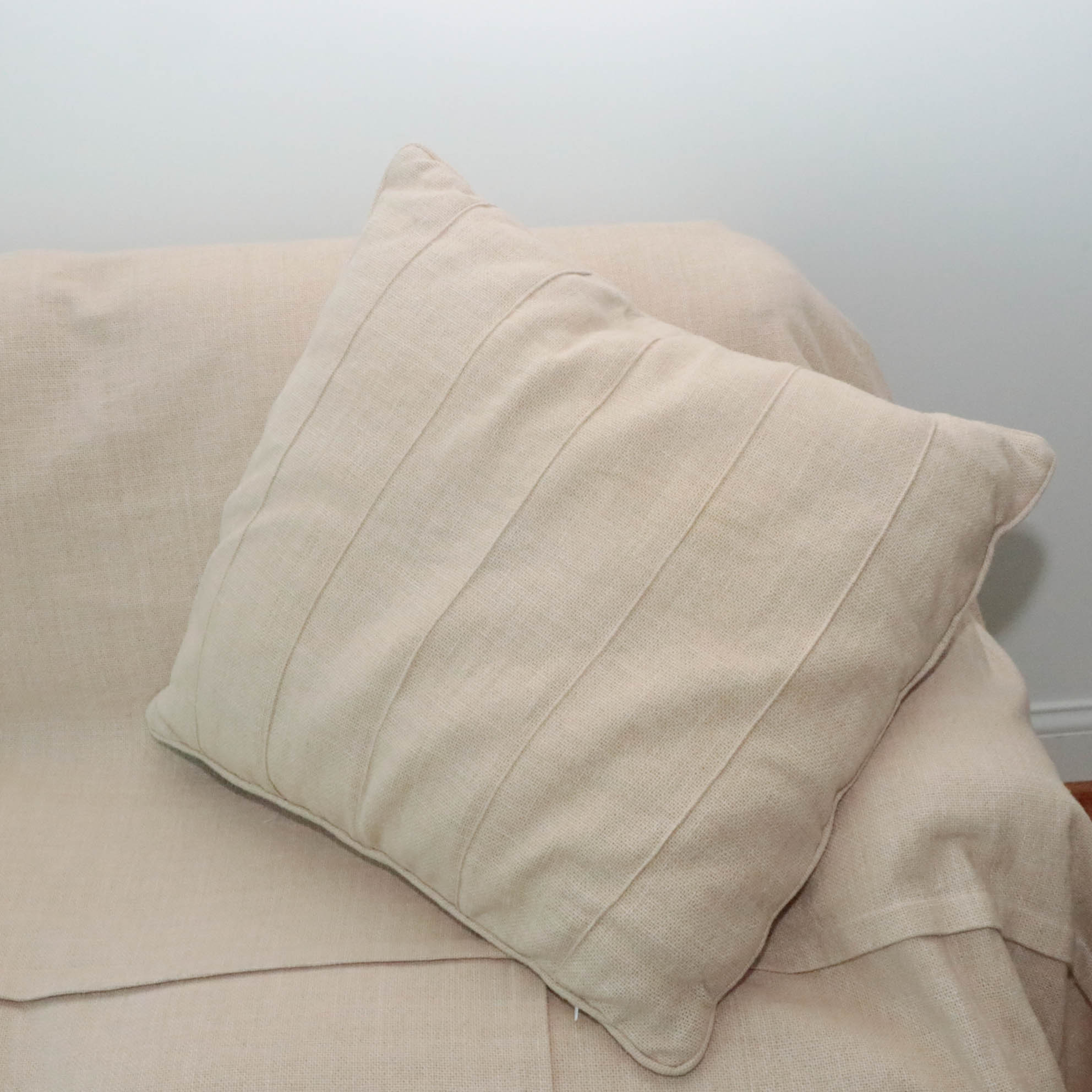 Sherrill Furniture Sofa with Linen Slipcover