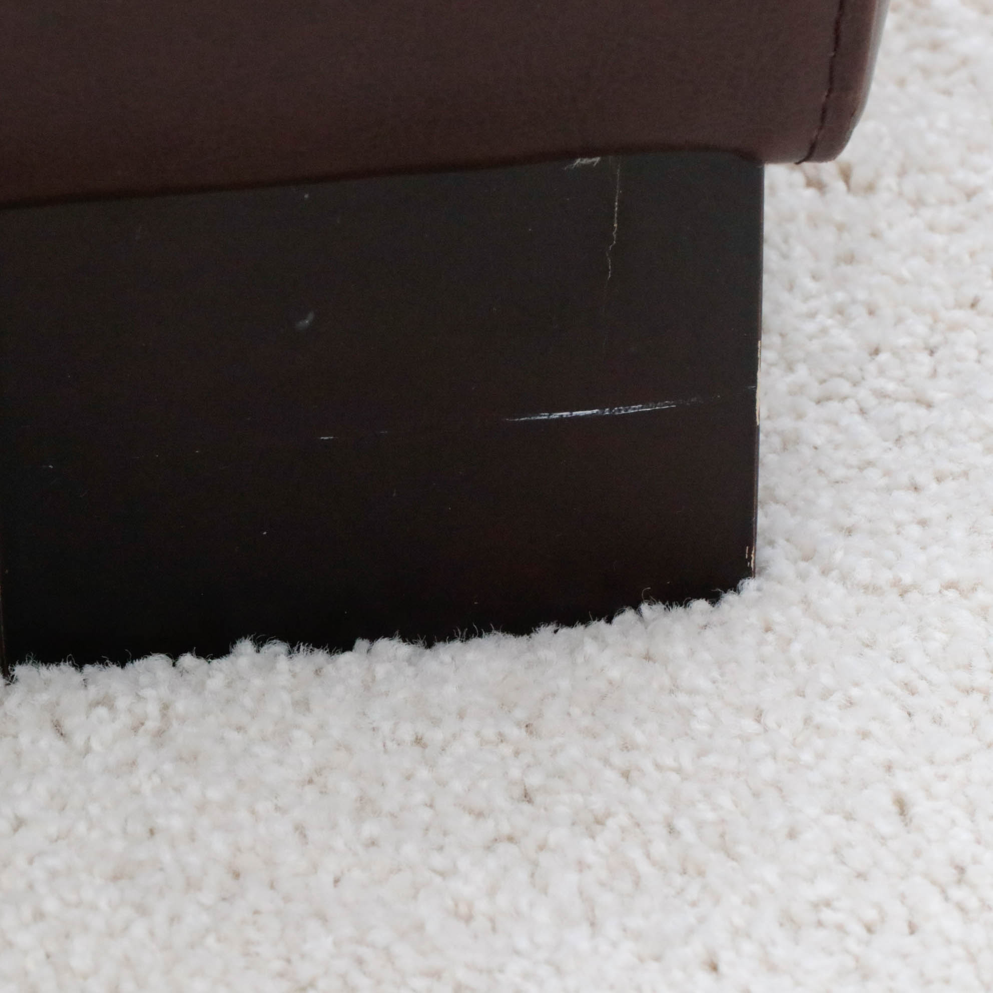 David A. Millett Leather Bed Bench, Contemporary