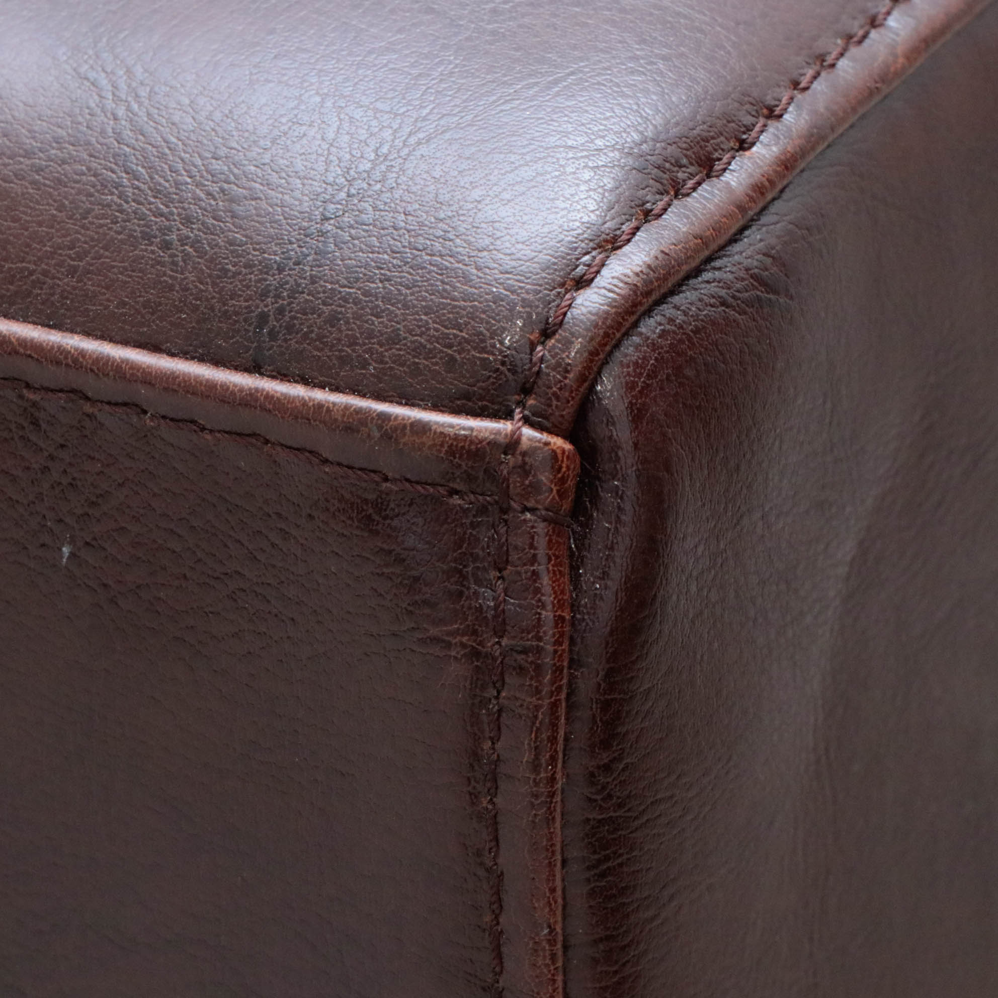 David A. Millett Leather Bed Bench, Contemporary