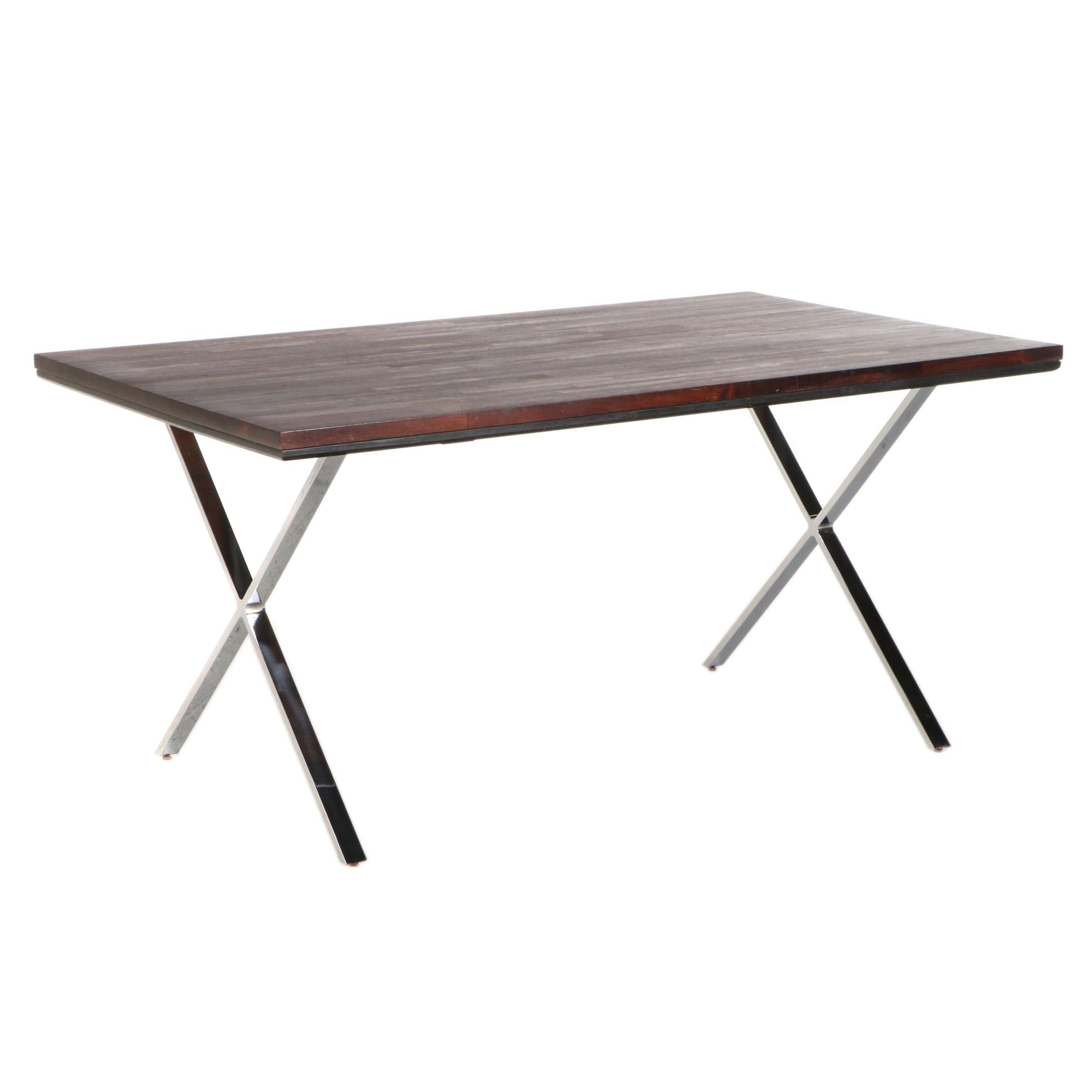 Milo Baughman Rosewood X-Base Desk, Vintage