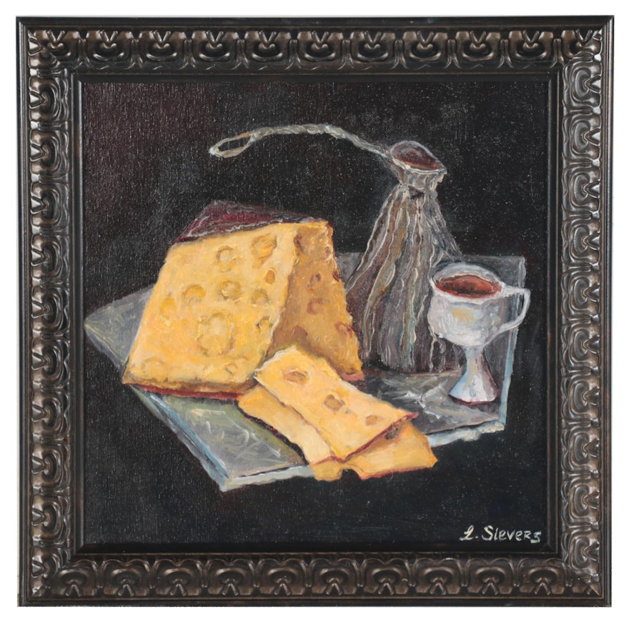 Larissa Sievers Oil Painting "Coffee with Cheese," 2021
