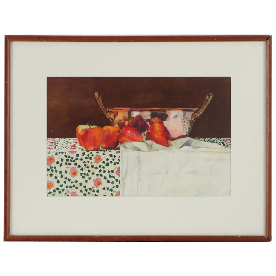 Dell Keathley Still Life Watercolor Painting, Late 20th Century