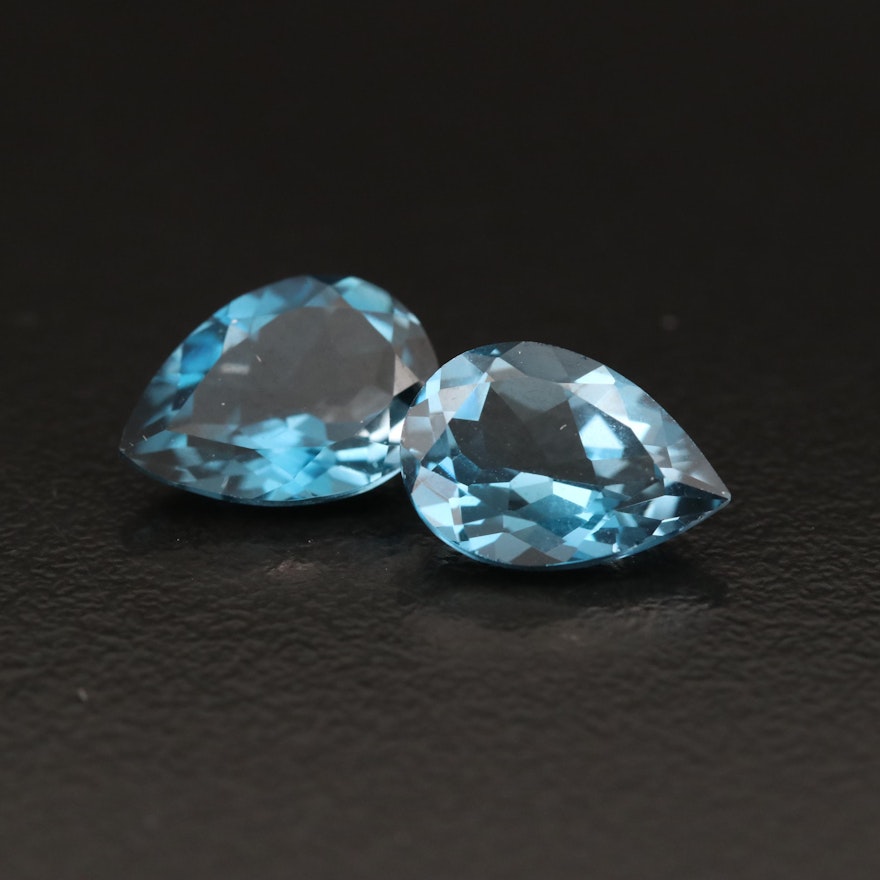 Loose 4.54 CTW Matched Pair London Blue Topaz