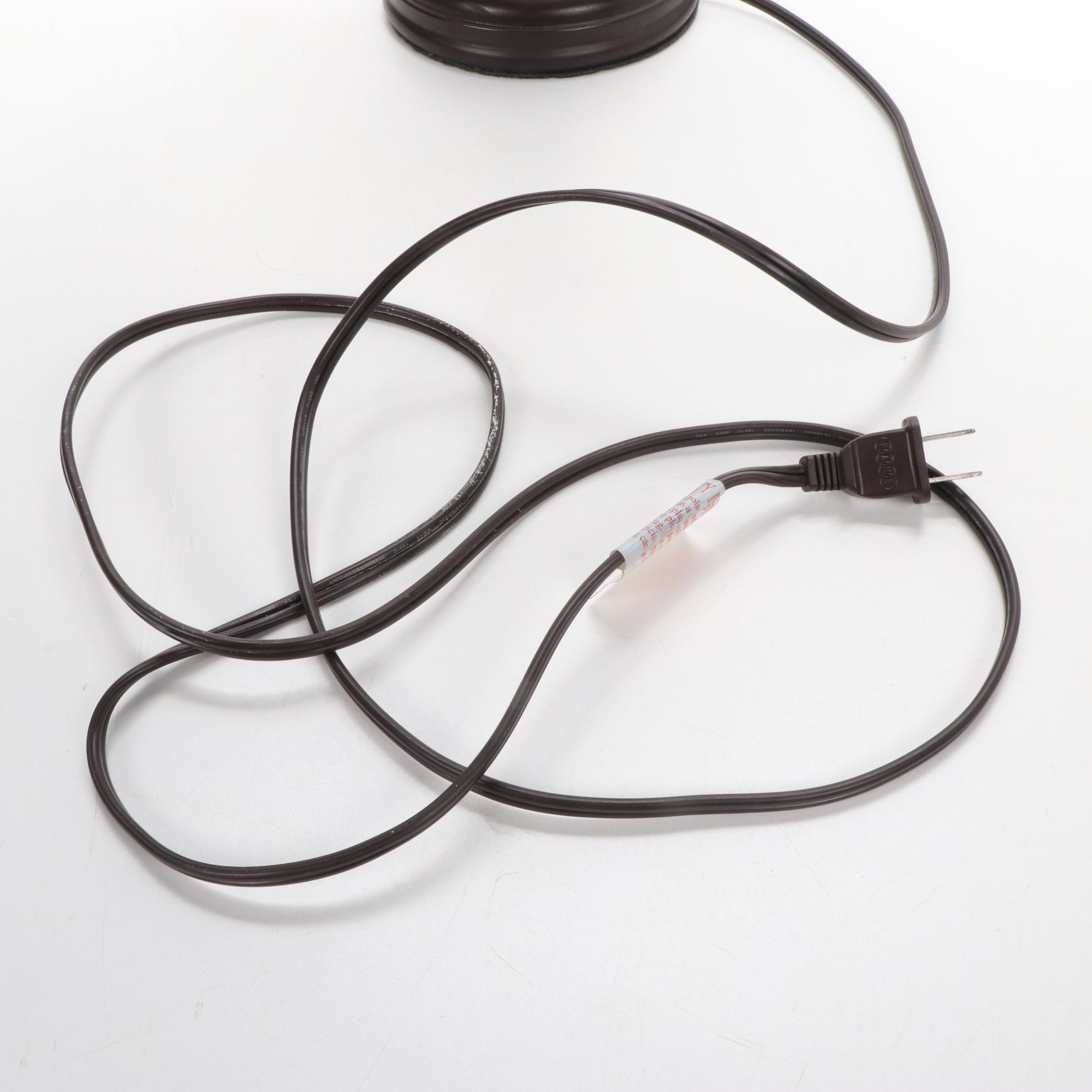 Homestead Shoppe Wooden Table Lamp with Pleated Shade, and Other Lamp