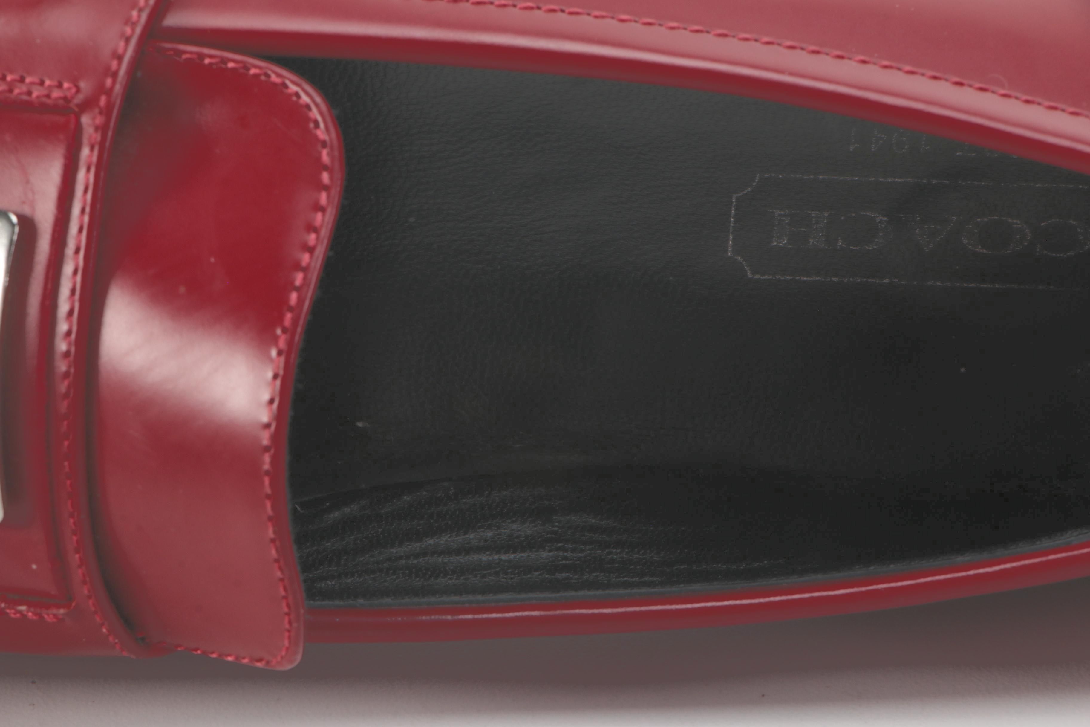 Coach Lora Spazzolato Loafers in Red Leather with Box