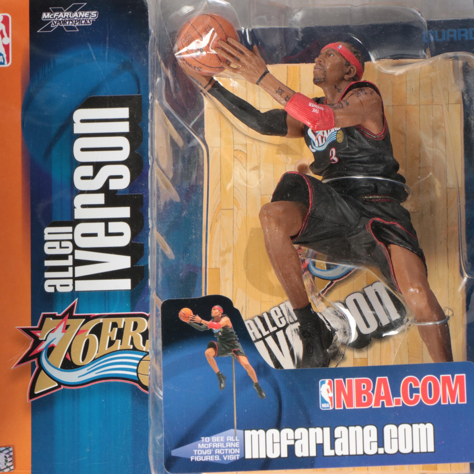 NBA Action Figure Collection Including Allen Iverson, Yao Ming, More