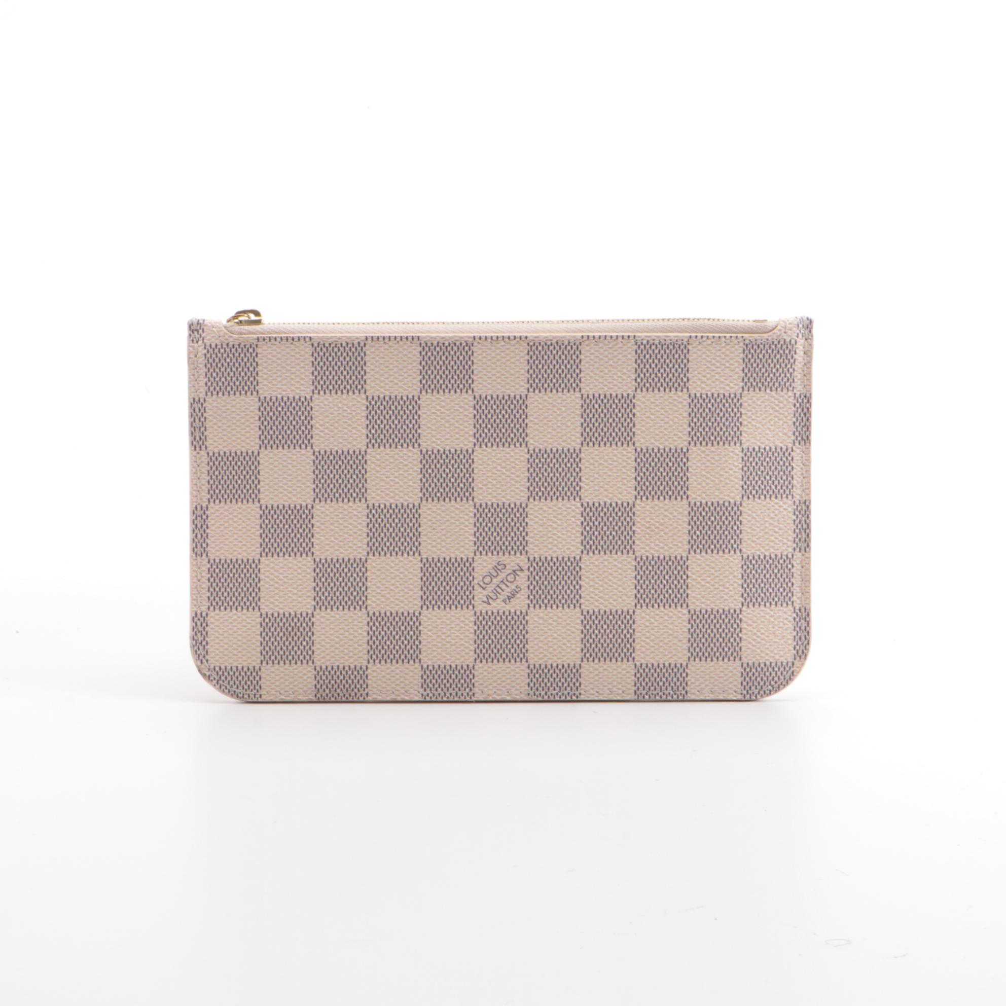 Louis Vuitton Neverfull Accessory Pochette in Damier Azur Canvas