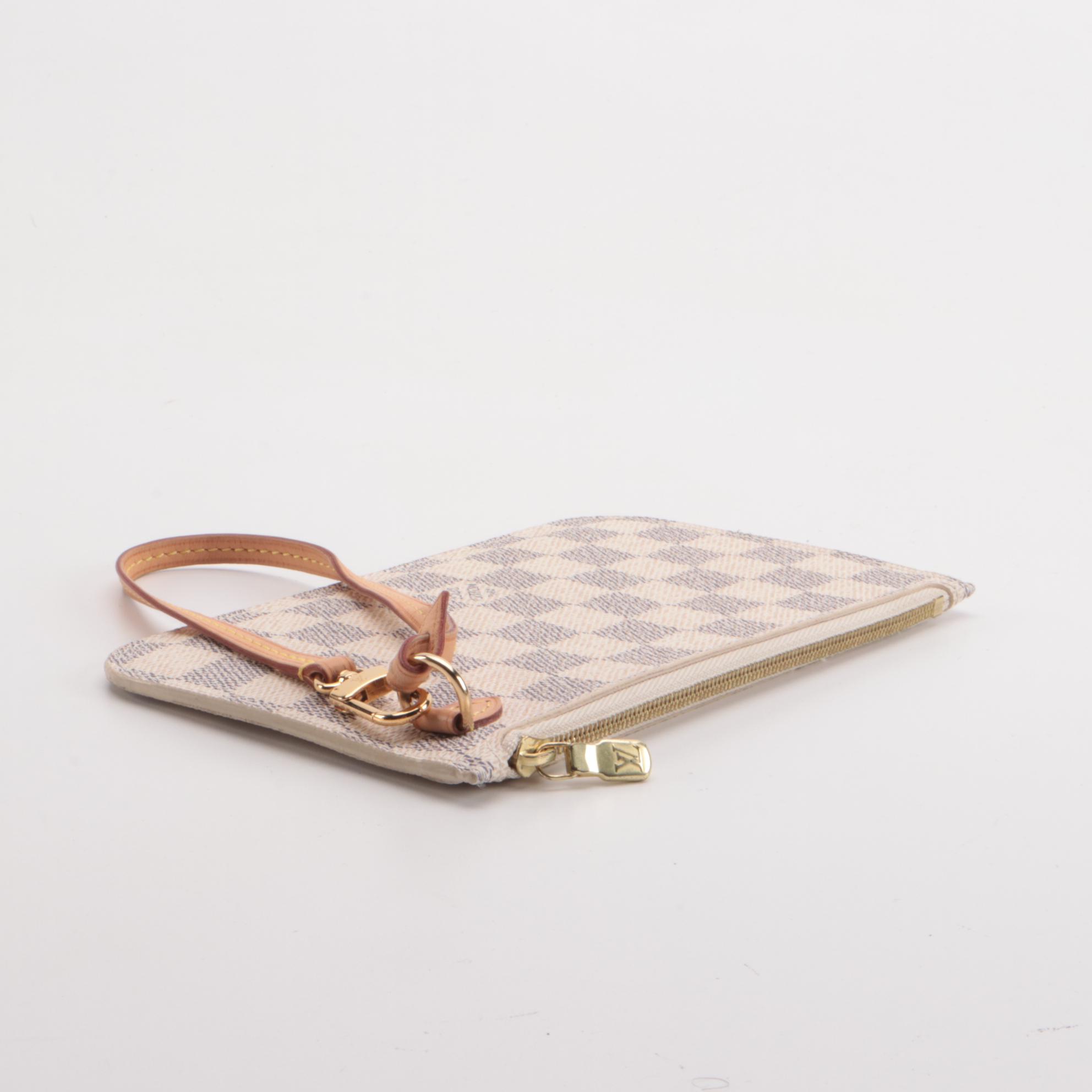 Louis Vuitton Neverfull Accessory Pochette in Damier Azur Canvas