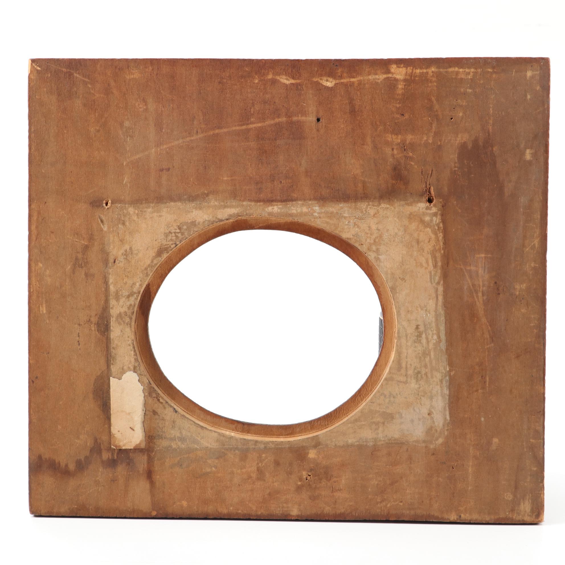 Pyrography Engraved Wood Frames with Medieval Heraldry Motifs