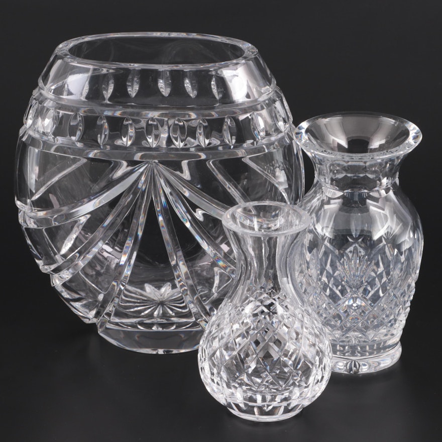 Waterford Crystal "Overture" Rose Vase, "Killarney" and Giftware Vases