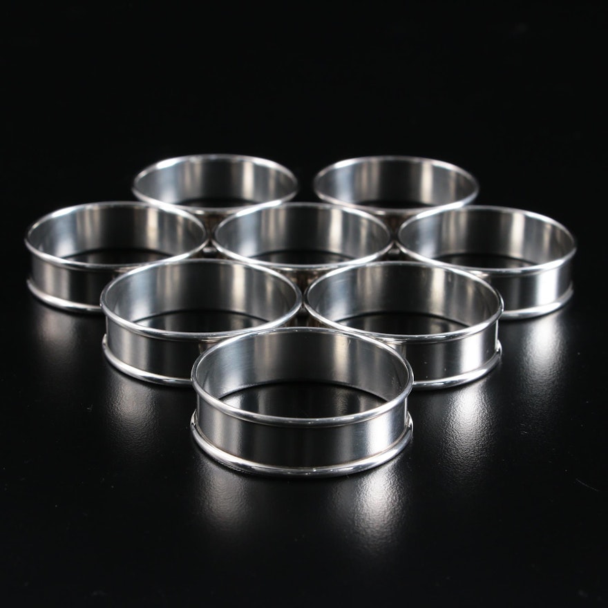 Alvin Sterling Silver Classic Napkin Rings