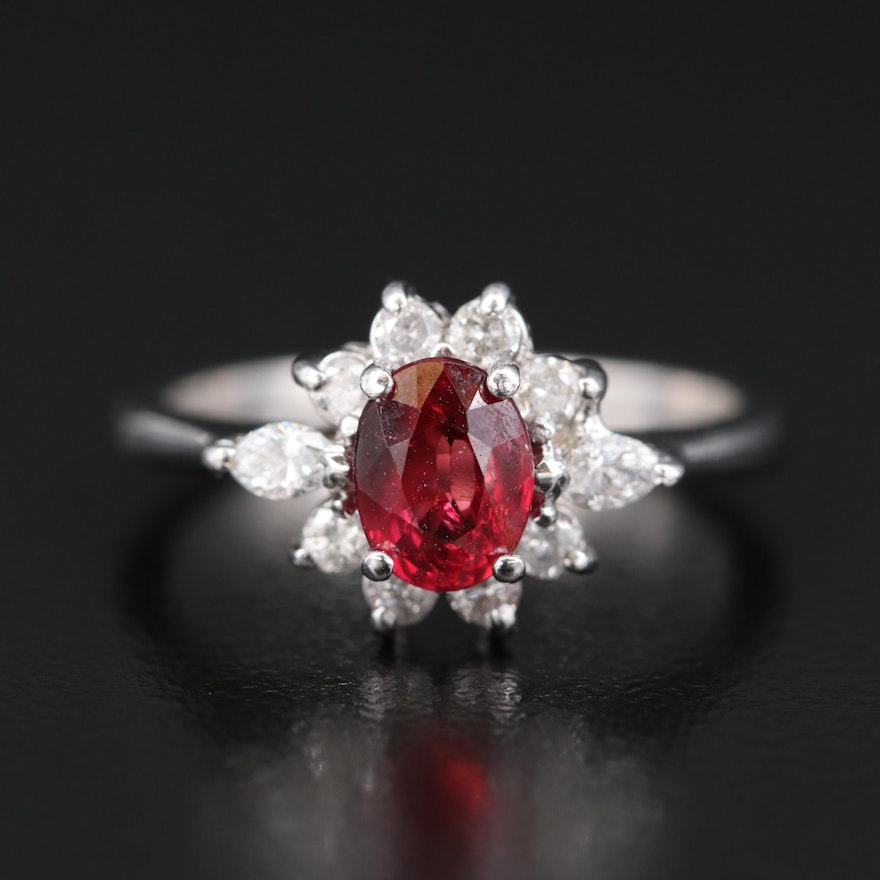 14K Ruby and Diamond Ring