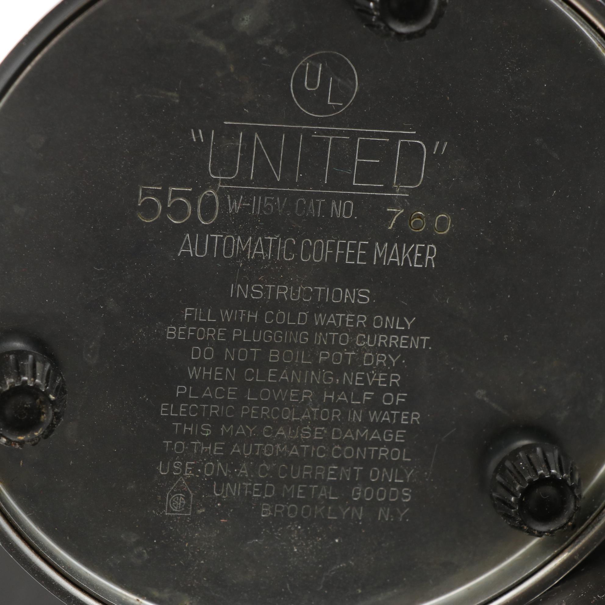 United Metal Goods Automatic Coffee Maker