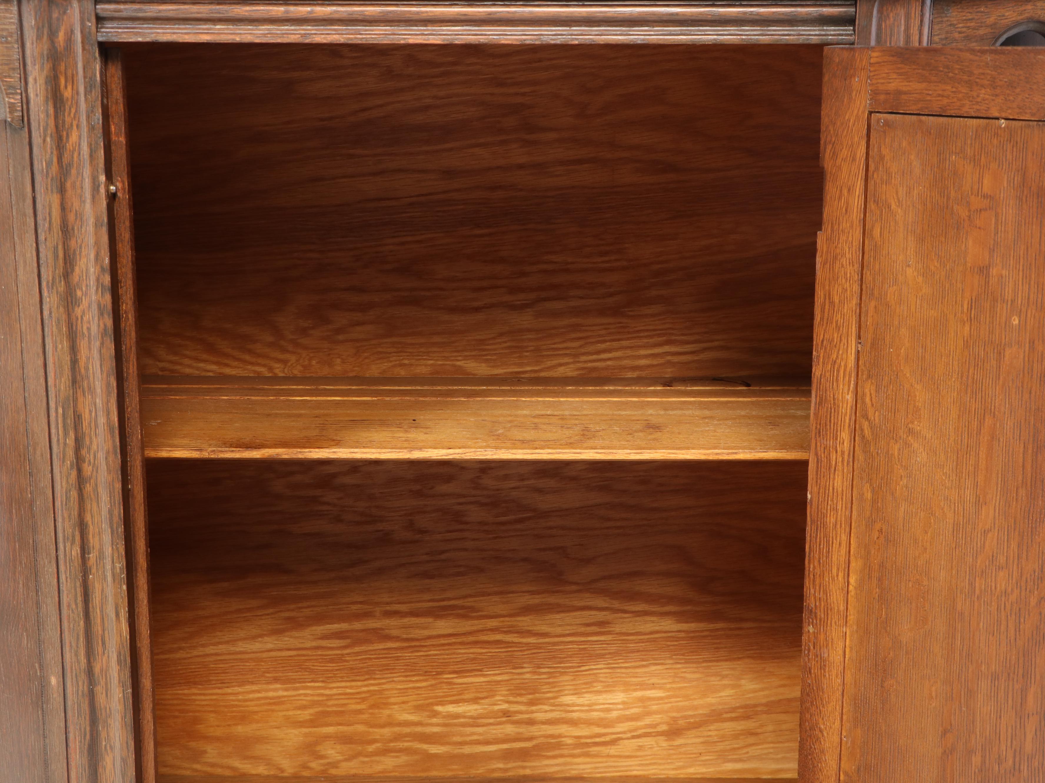 Jacobean Style Carved Oak China Cabinet, circa 1930